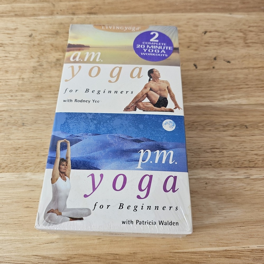 Gaim Living Yoga A.M. P.M.‎ for Beginners Workout VHS Lot 2 Videos for Exercise
